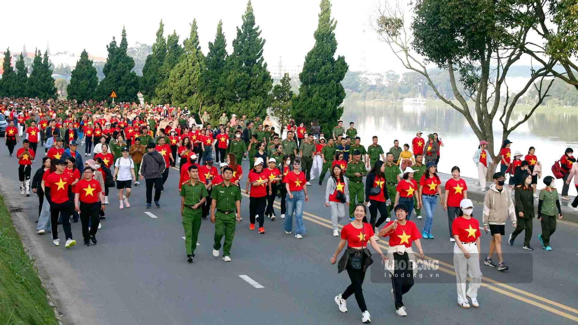 Thống kê đến 12h30 ngày 29.8, Lâm Đồng đang là địa phương dẫn đầu cả nước về số bước chân tham gia chương trình “Cùng Việt Nam tiến bước“. Ảnh: Bảo Văn 