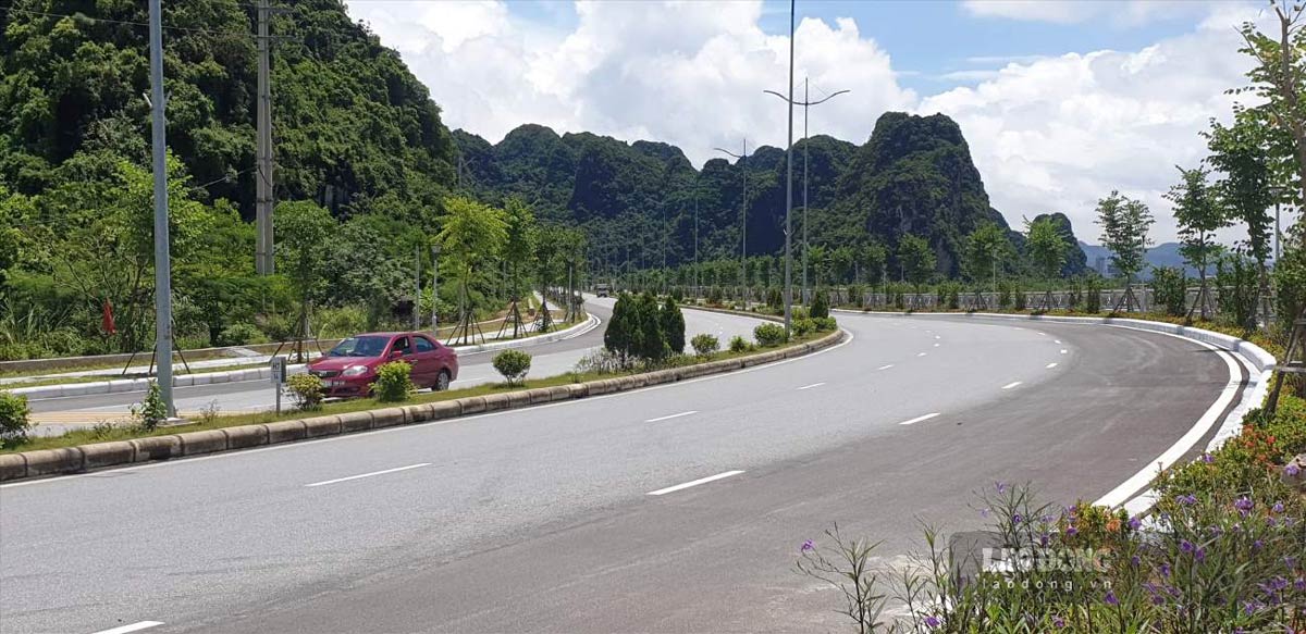 The project is located on the coastal road Ha Long - Cam Pha, Quang Ninh City. Photo: Nguyen Hung
