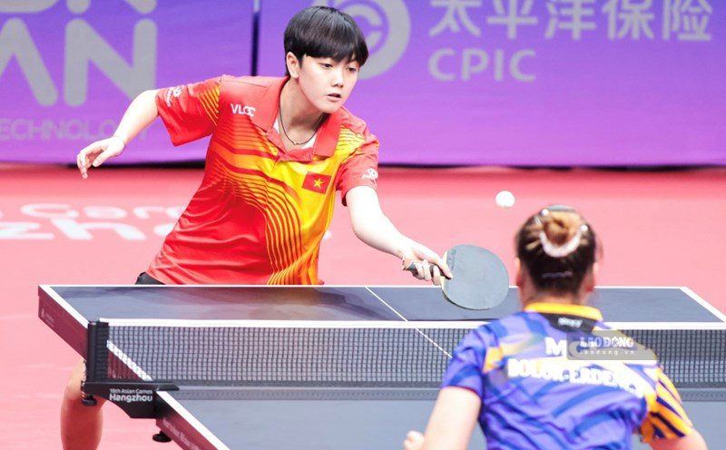 Table tennis player Tran Mai Ngoc. Photo: Bui Luong