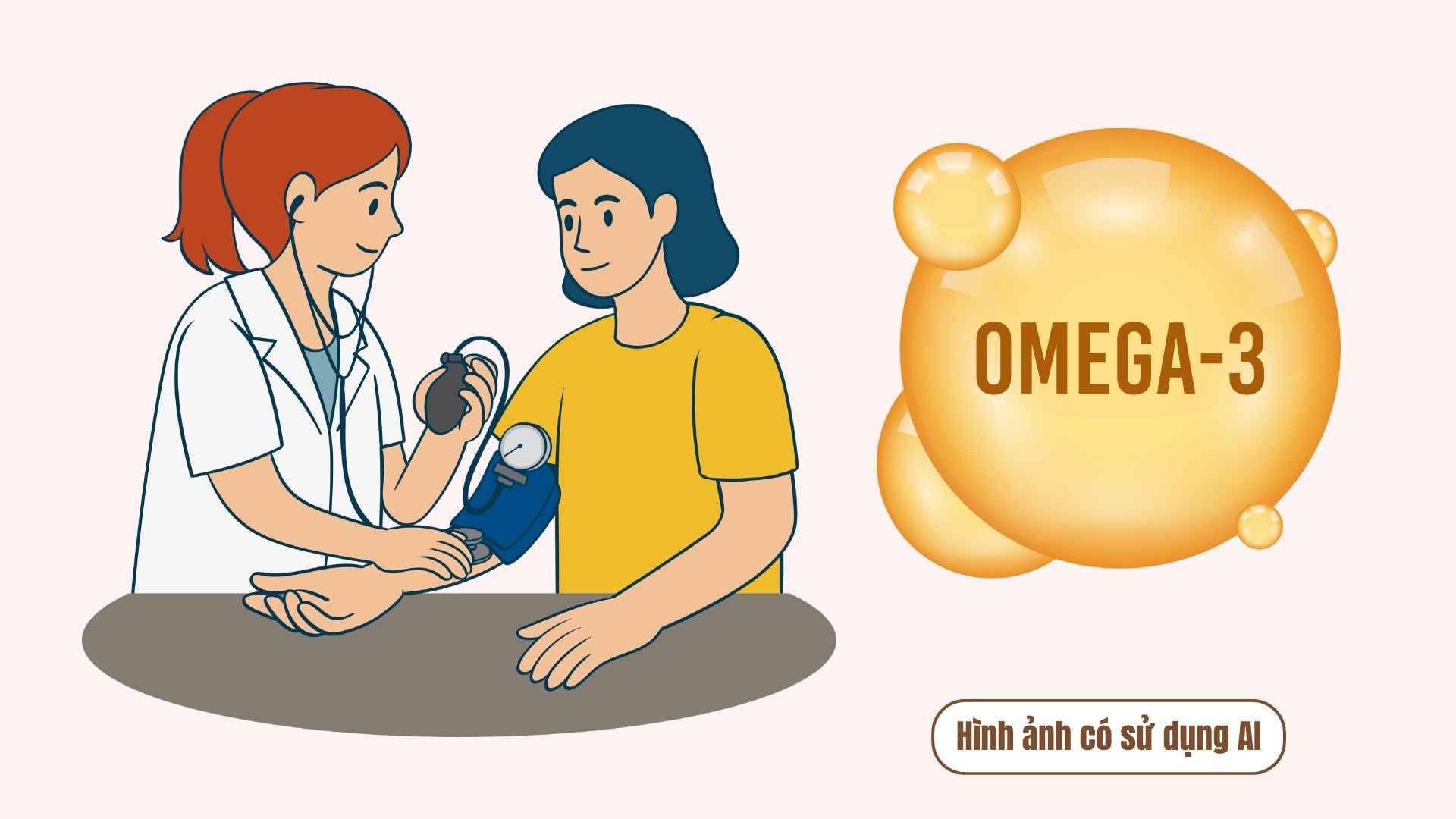 Reasons why people with low blood pressure need to be careful when drinking Omega-3. Graphics: AI