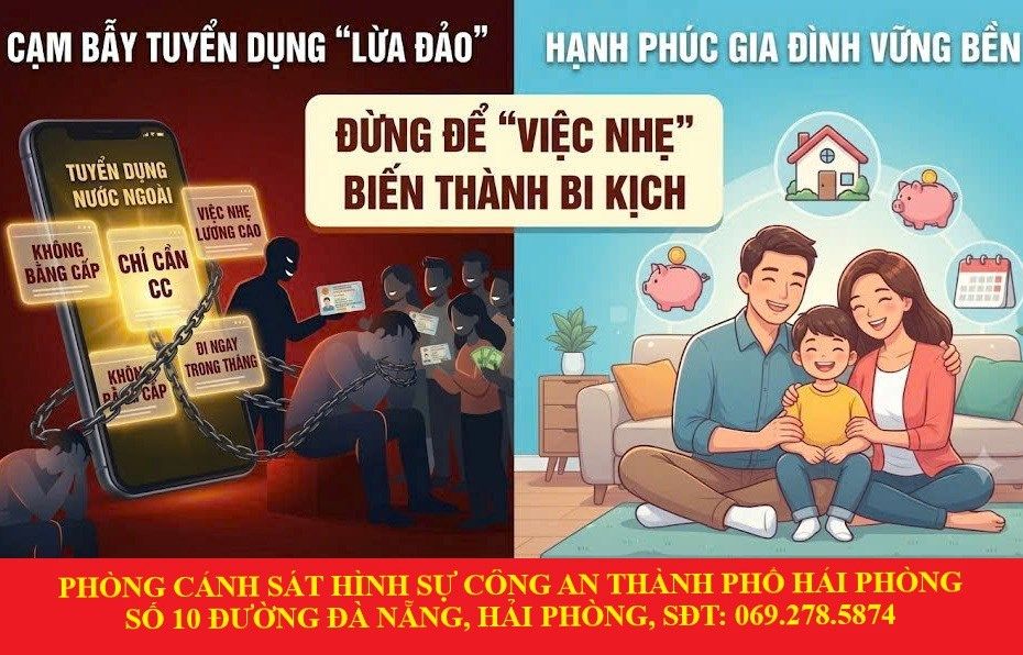 Công an Hải Phòng đề nghị người dân cảnh giác với thủ đoạn lừa đảo. Ảnh: Công an TP Hải Phòng