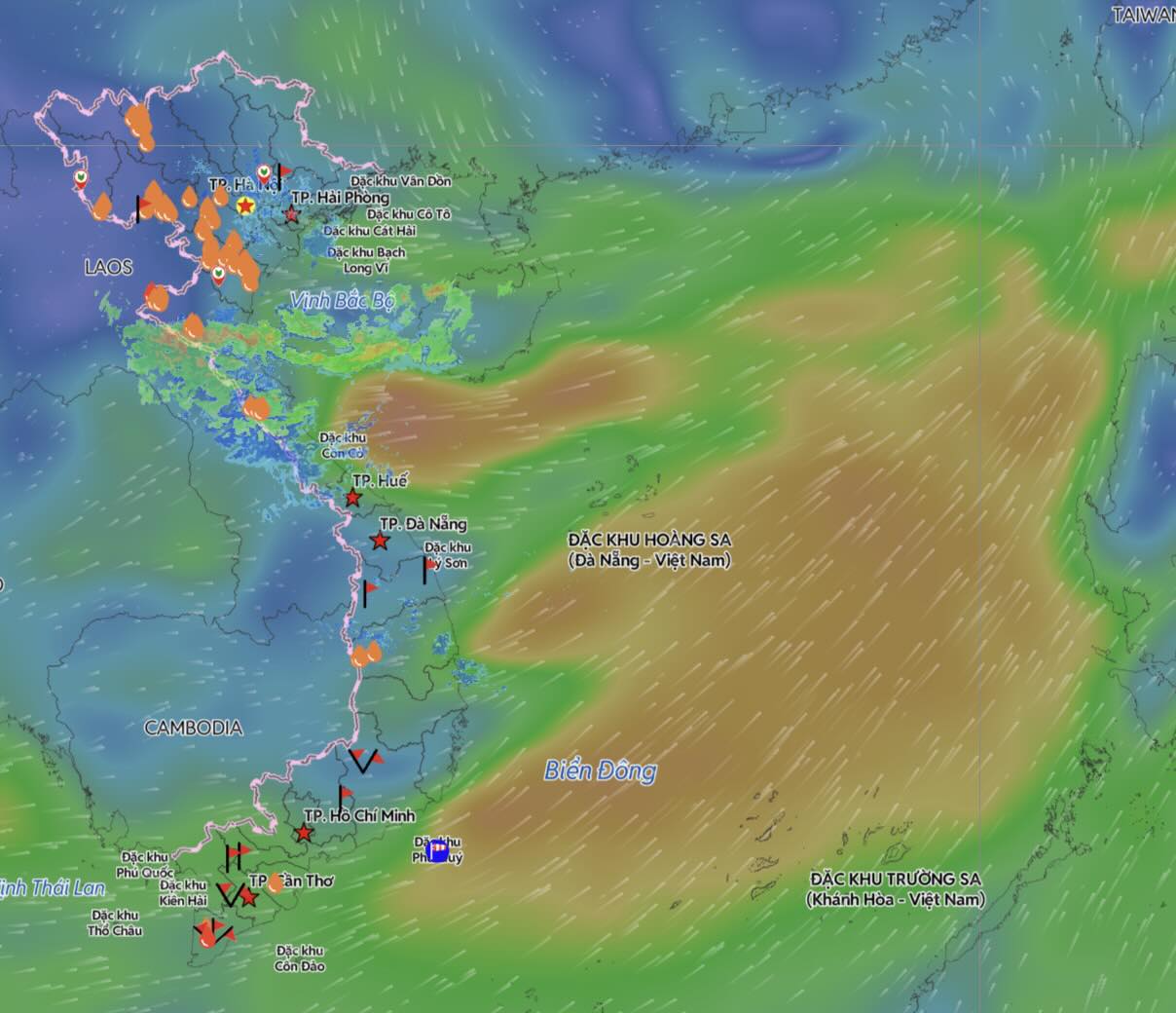 East Sea is forecast to be at risk of storms in early September. Photo: Vietnam Disaster Monitoring System