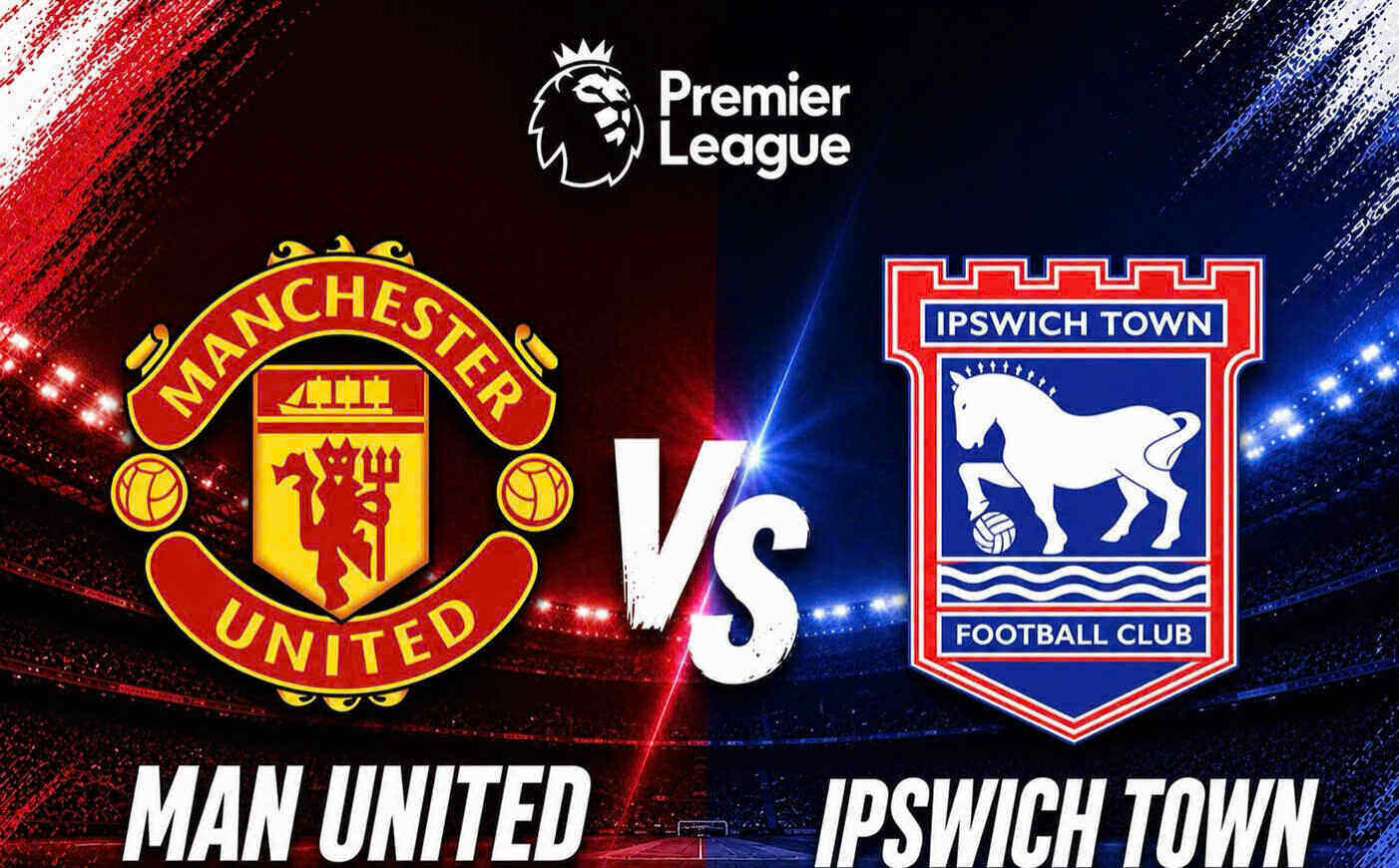Prediction of Man United vs Ipswich Town football score in the Premier League. Graphics: Van An