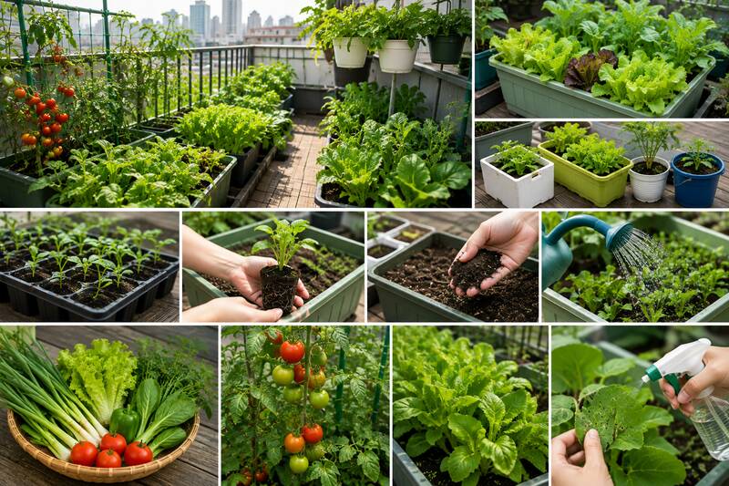 Choosing the right kind of vegetables, pots to plant, soil and care will help the rooftop garden grow green and luxuriant. Photo supported by AI