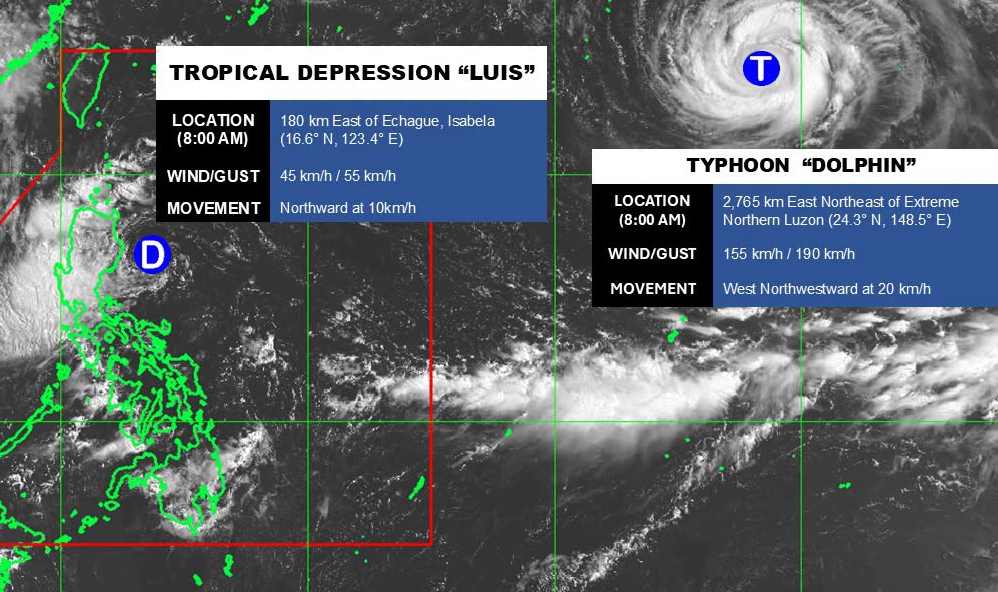 Depresión tropical cerca del Mar de China Meridional a punto de tocar tierra. Foto: PAGASA