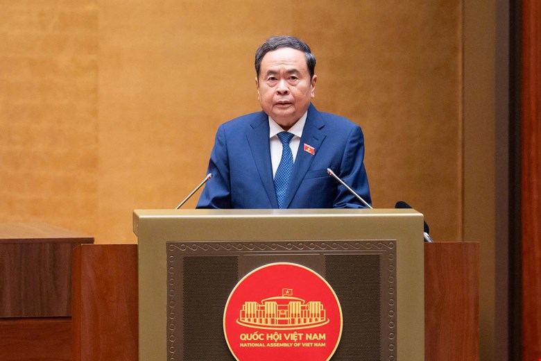 Politburo Member, National Assembly Chairman Tran Thanh Man delivers the opening speech. Photo: Quochoi. vn