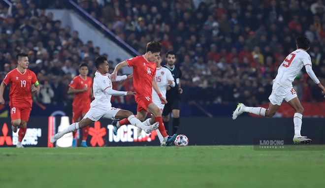 Vietnam national team meets Indonesia in the 4th match of ASEAN Cup 2026. Photo: Minh Dan