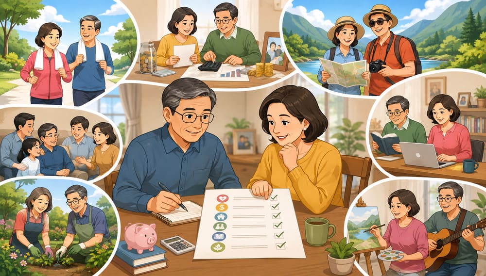Some ways to help middle-aged people be ready to enter a happy and comfortable retirement period. Photo: AI