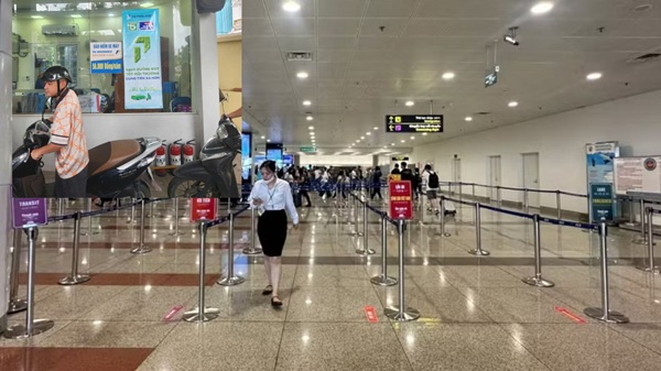From August 2nd, Vietnamese citizens entering Noi Bai airport have a separate lane. Photo of Noi Bai airport