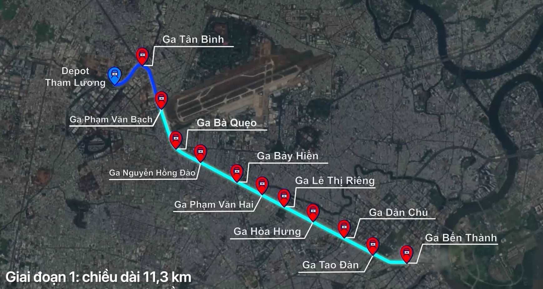 Hướng tuyến Metro số 2. Ảnh: MAUR