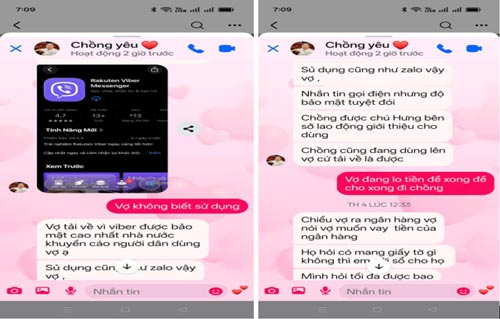 Hình ảnh đoạn tin nhắn do người dân cung cấp cho cơ quan Công an trong quá trình trình báo vụ việc lừa đảo chiếm đoạt tài sản bằng thủ đoạn “giả người yêu, kêu gọi đầu tư” trên không gian mạng. Ảnh: Công an TP Cần Thơ
