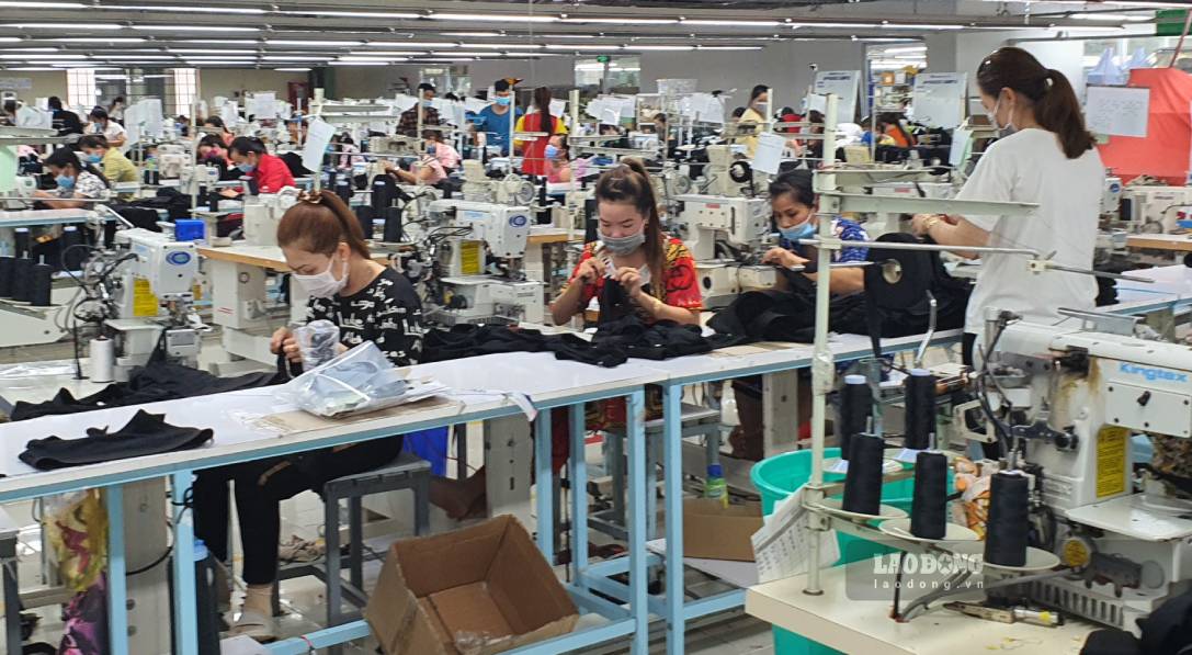 Age 40, in addition to being busy working, needs to take care of their own health (photo taken of a garment company in Ca Mau). Photo: Nhat Ho.