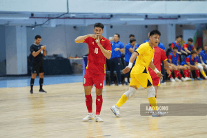 Live football futsal team Vietnam vs Afghanistan.