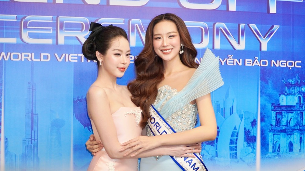 Hoa hậu Thanh Thủy có mặt từ sớm để động viên Bảo Ngọc. Ảnh: Mai Anh.