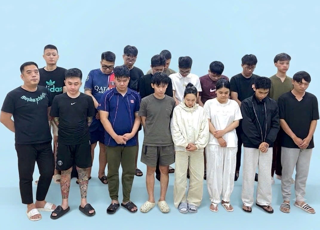 Cơ quan Cảnh sát điều tra Công an thành phố Hải Phòng bắt tạm giam 28 đối tượng. Ảnh: Công an Hải Phòng