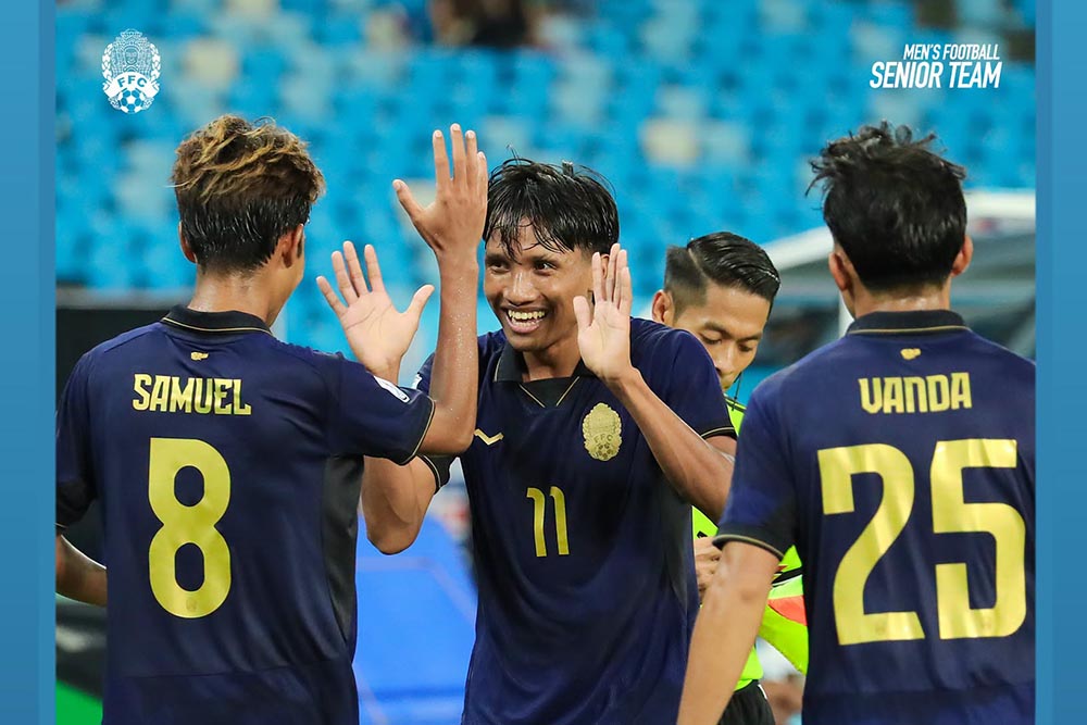 The Cambodian team won their first victory at the 2026 ASEAN Cup after overcoming Timor Leste with a score of 3-0. Photo: Cambodian Football Federation