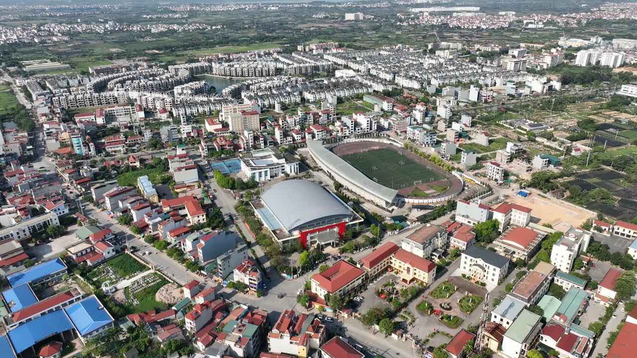 A corner of Hoai Duc commune seen from above. Photo: Hoai Duc commune electronic information page