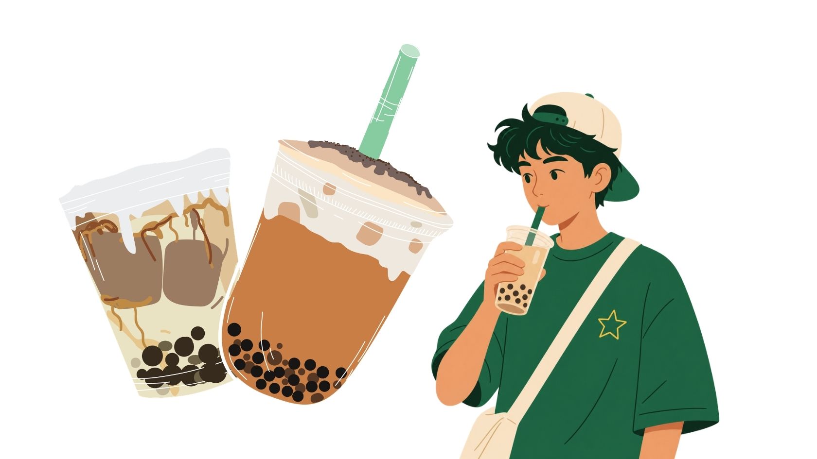 One cup of milk tea a day can increase the amount of sugar and energy in the diet. Graphic photo: Huong Son/Using AI