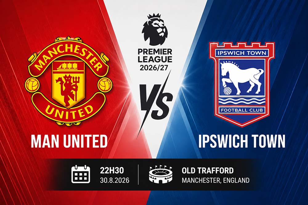 Football commentary on Man United vs Ipswich match. Graphics: Thanh Vu / Created with AI