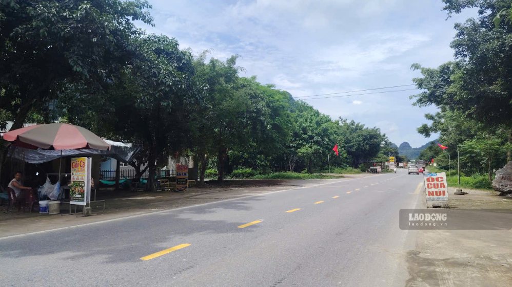 Dọc đường mòn, nhiều cửa hàng bày bán đặc sản ốc núi, cua núi. Ảnh: Xuyên Đông