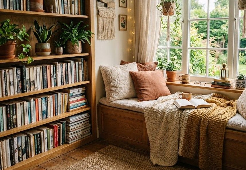 Arranging a reasonable reading corner not only helps optimize the area but also brings a feeling of relaxation to the homeowner. Photo: AI