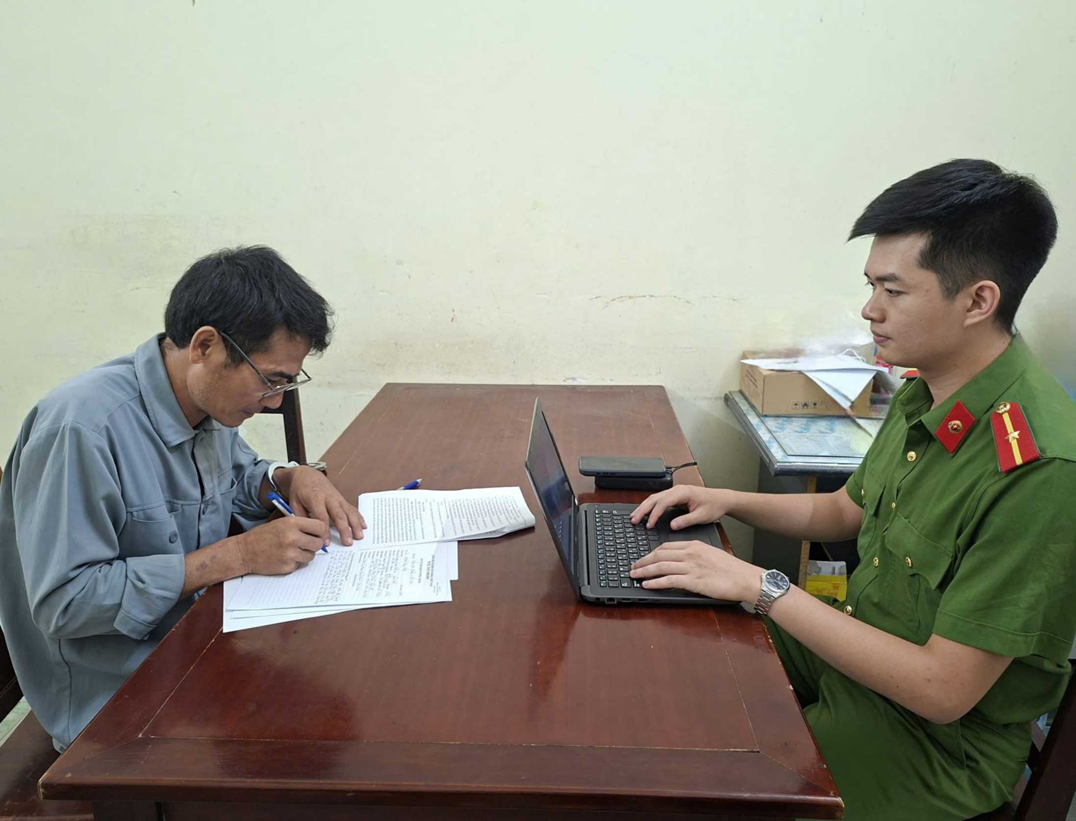 Property thieves working with the police agency. Photo: Phu Tho Provincial Police