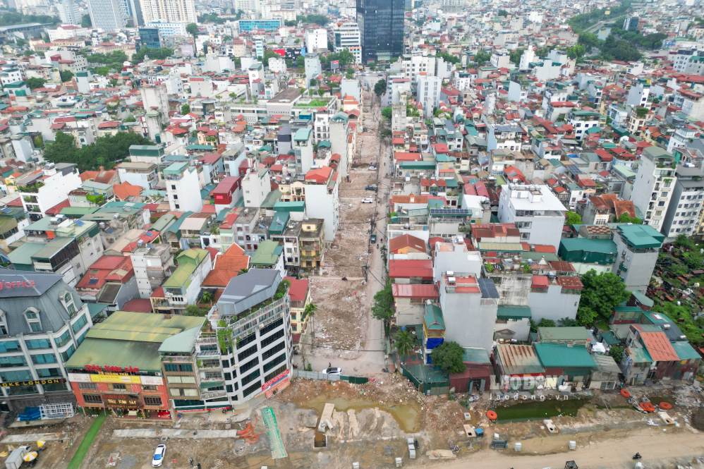 Current status of alley 381 Nguyen Khang (Cau Giay ward, Hanoi) afternoon 29. 8. Photo: Song Huu