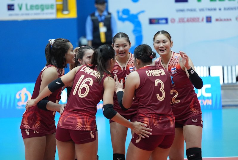 Tuyển bóng chuyền nữ Thái Lan vô địch giải châu Á, giành vé dự Olympic 2029. Ảnh: VFV