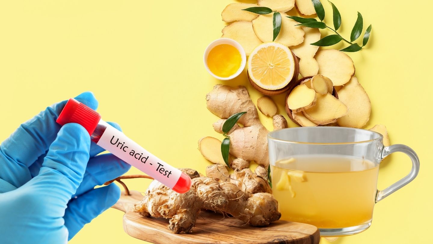 People with high uric acid should limit sugary drinks, instead they can make a glass of ginger water without sugar or honey. Graphic photo: Huong Son/ Uses AI