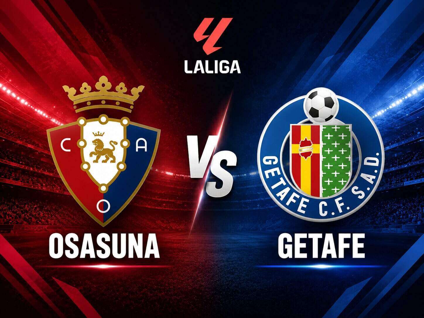Football commentary on Osasuna vs Getafe in La Liga.  Graphics: Van An