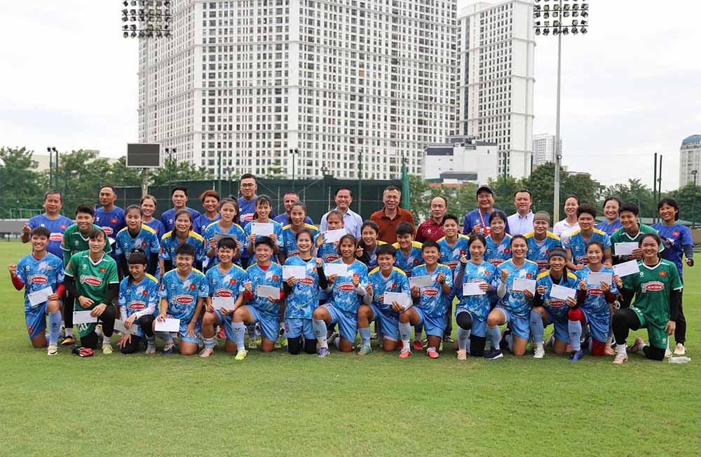 Vietnam women's team actively trains, aiming for ASIAD 2026. Photo: VFF