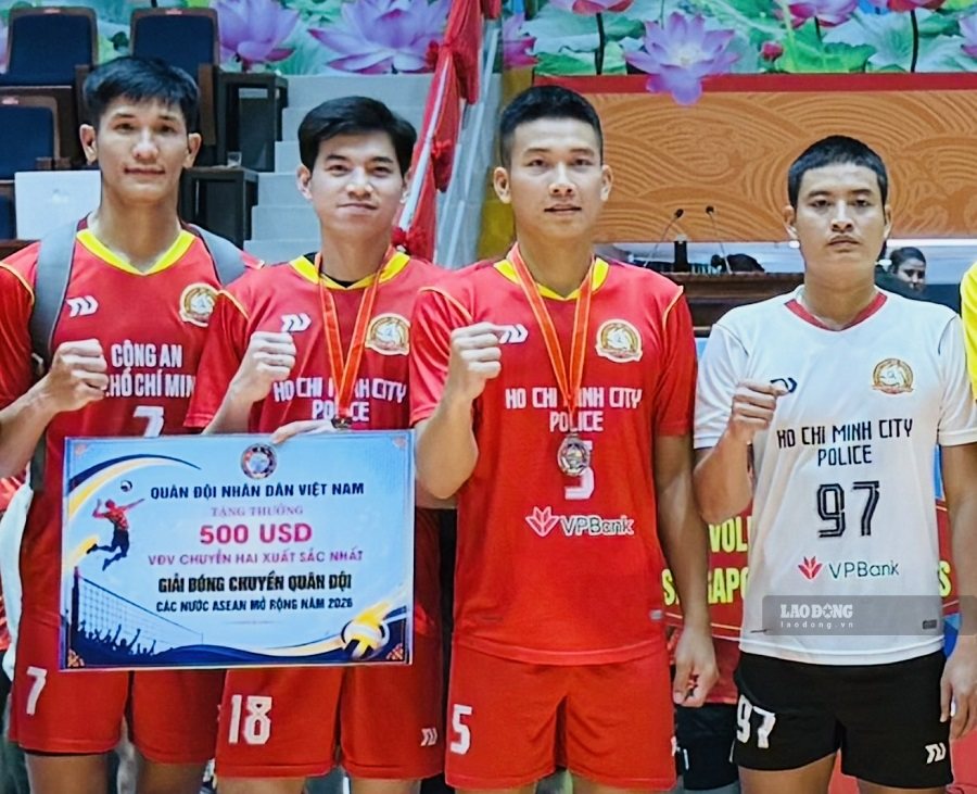 Cầu thủ Nguyễn Văn Quốc Duy (5) dự kiến tham dự Giải bóng chuyền quốc tế Thành phố Đồng Nai mở rộng 2026 trong tháng 9. Ảnh: Hoài Việt