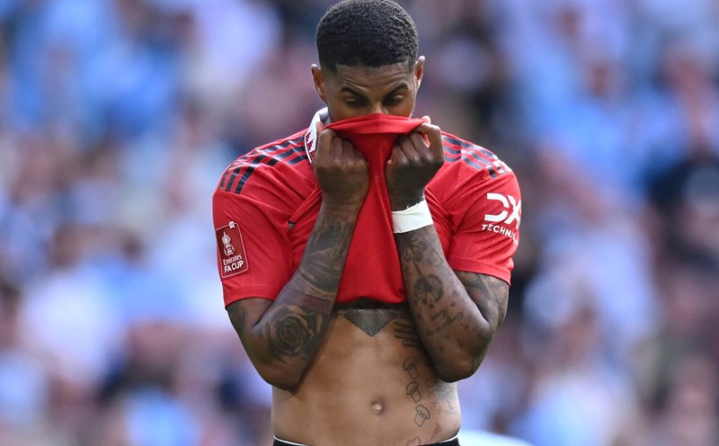 Man United still cannot solve Marcus Rashford's future. Photo: AFP
