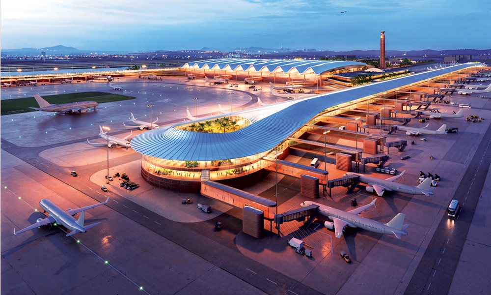 Night view of Gia Binh airport. Photo: FECON