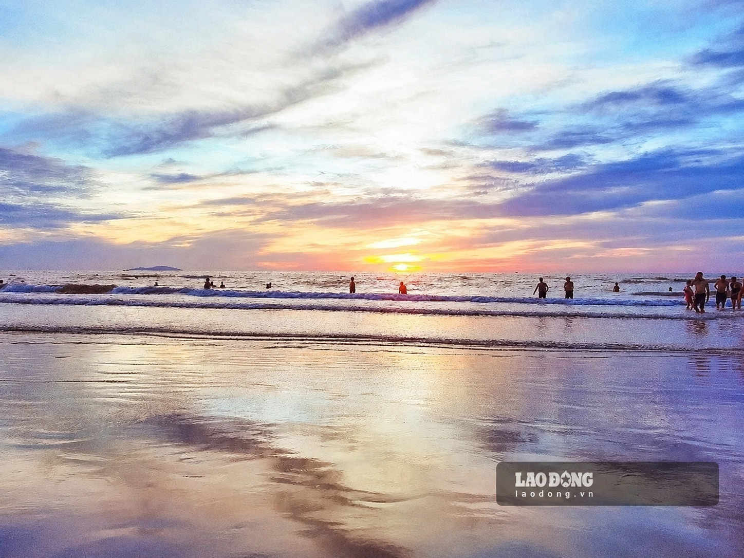 Xuan Thanh beach area, where a man in Nghe An died from drowning. Photo: Duy Chuong