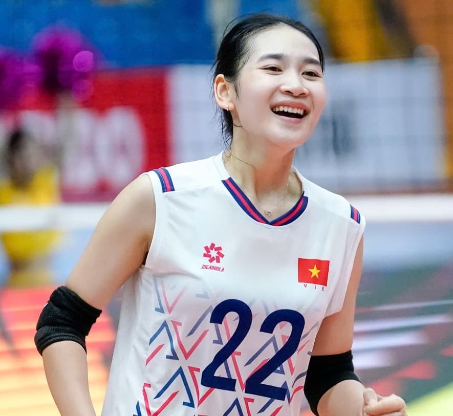 Player Lai Khanh Huyen has left the Vietnamese Women's Volleyball Team. Photo: Vietnam Volleyball