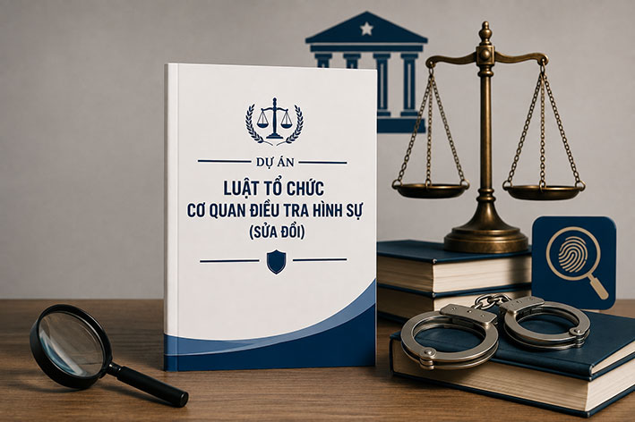 Cơ quan soạn thảo Bộ Công an đề xuất bổ sung 1 điều mới trong dự thảo Luật Tổ chức cơ quan điều tra hình sự (sửa đổi). Đồ họa: Quang Việt (có sử dụng công cụ AI)