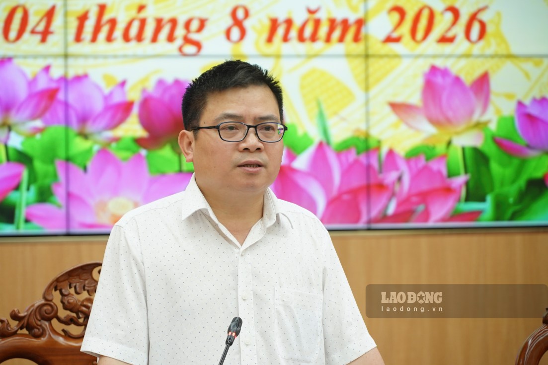 Ông Trương Thanh Hoài - Thứ trưởng Bộ Công thương phát biểu tại buổi làm việc. Ảnh: Tạ Quang