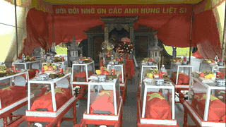 13 martyrs' remains have been gathered in the Cau Nhi area. Photo: Quang Tri Provincial Military Command