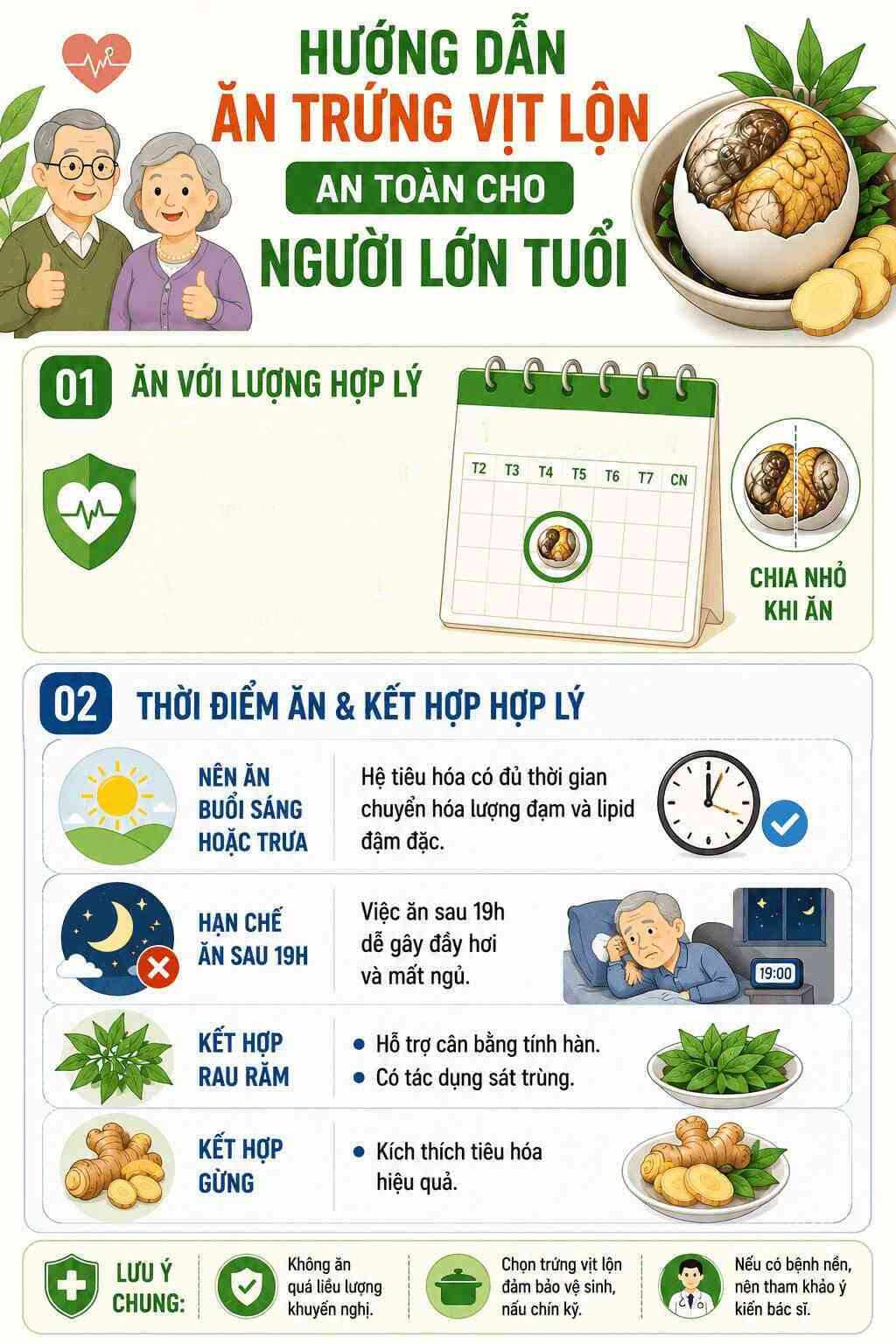 Infographic: Hướng dẫn ăn trứng vịt lộn an toàn hỗ trợ ổn định huyết áp. Đồ họa: AI