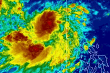 Prévisions de la zone centrale affectée par la dépression tropicale en mer de l'Est