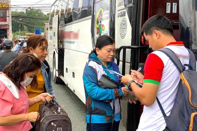 Công nhân đi du lịch Đà Lạt (tỉnh Lâm Đồng) năm 2024. Ảnh: Công đoàn Công ty Chang Shin Việt Nam