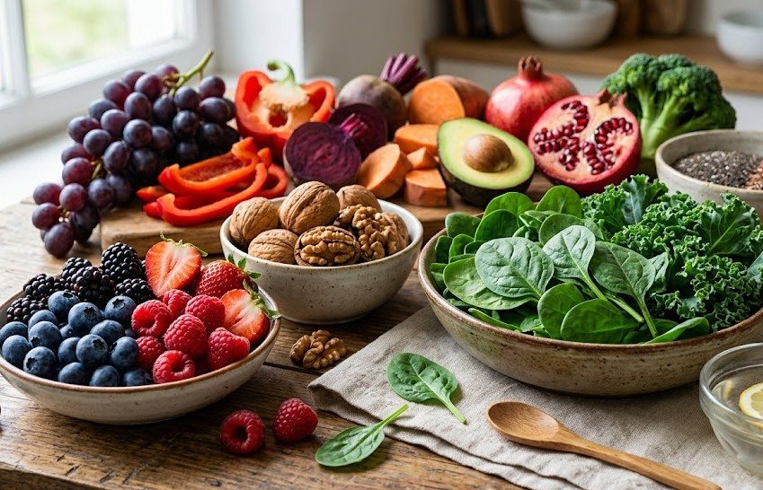 Maintaining a healthy diet is a habit that benefits brain health. Photo created by AI