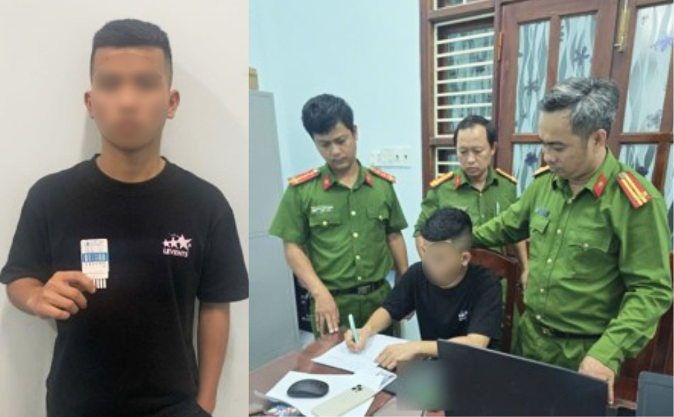 Police discovered N.T positive for 5 groups of drugs after stopping the car for inspection. Photo: Police provided