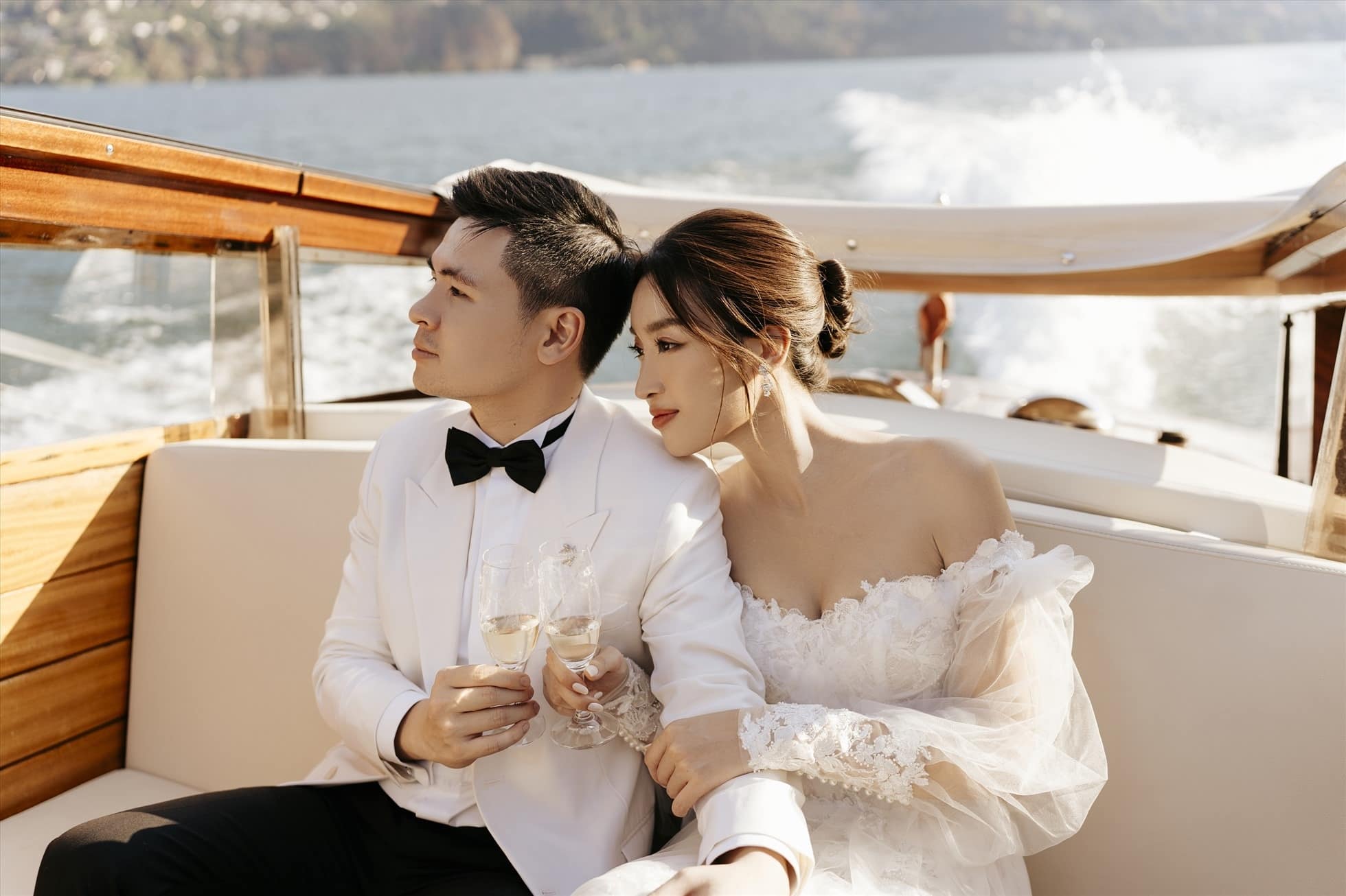 Miss Do My Linh and Chairman of Hanoi Club got married in 2022. Photo: NVCC