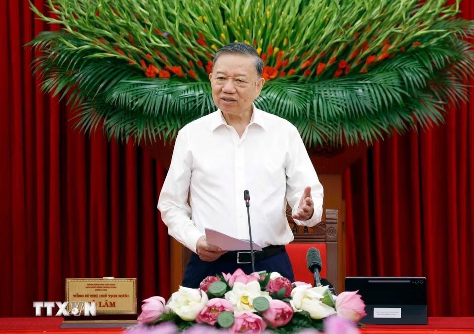 General Secretary and President To Lam chairs the first meeting of the Central Steering Committee on summarizing practice and studying the amendment and supplementation of the Party Charter. Photo: VNA