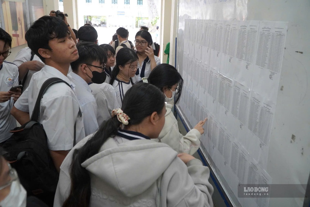 Las notas de corte universitarias para 2026 serán anunciadas por las escuelas antes de las 17:00 horas del 13. 8. Foto: Chan Phuc