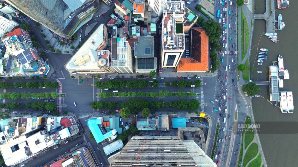 Vị trí xây ga ngầm Hàm Nghi. Ảnh: Anh Tú