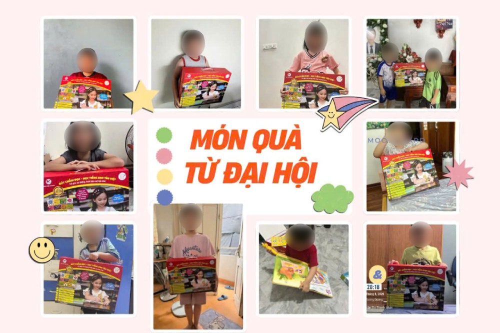MobiFone Trade Union has deployed the donation of 29 sets of English reading and learning markers to children of union members in difficult circumstances. Photo: MobiFone Trade Union