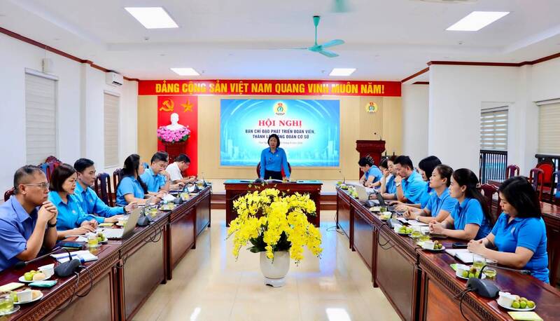 Conférence du Comité de pilotage pour le développement des membres syndicaux et la création de syndicats de base. Photo: Syndicat de Thai Nguyen
